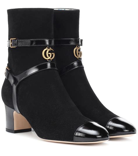 gucci black suede boots women|high heel Gucci boots.